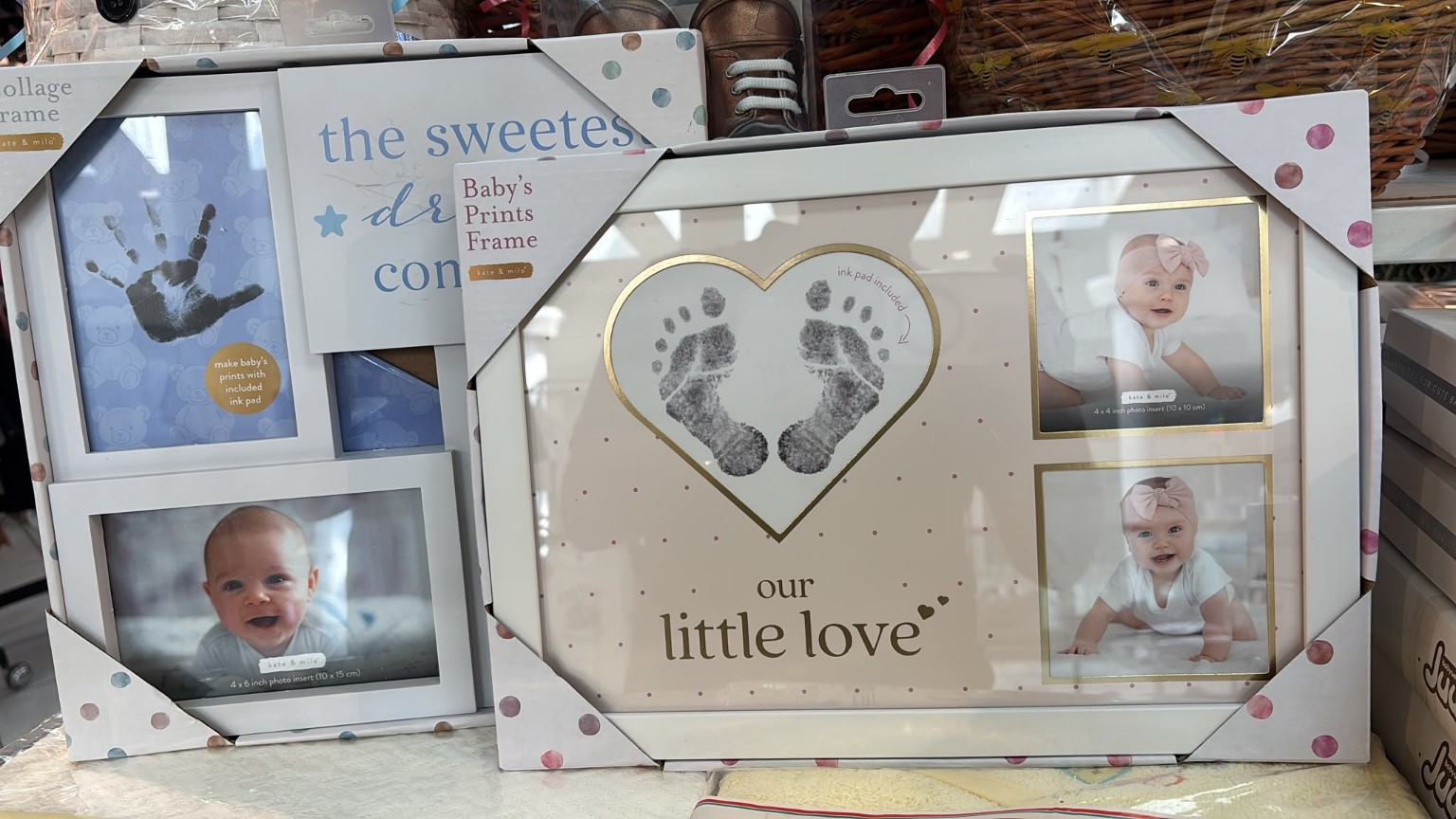 Baby keepsake photo frames