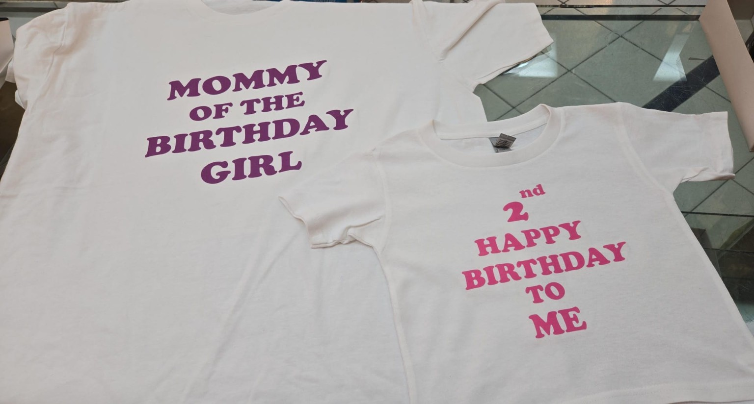 Matching custom birthday shirts
