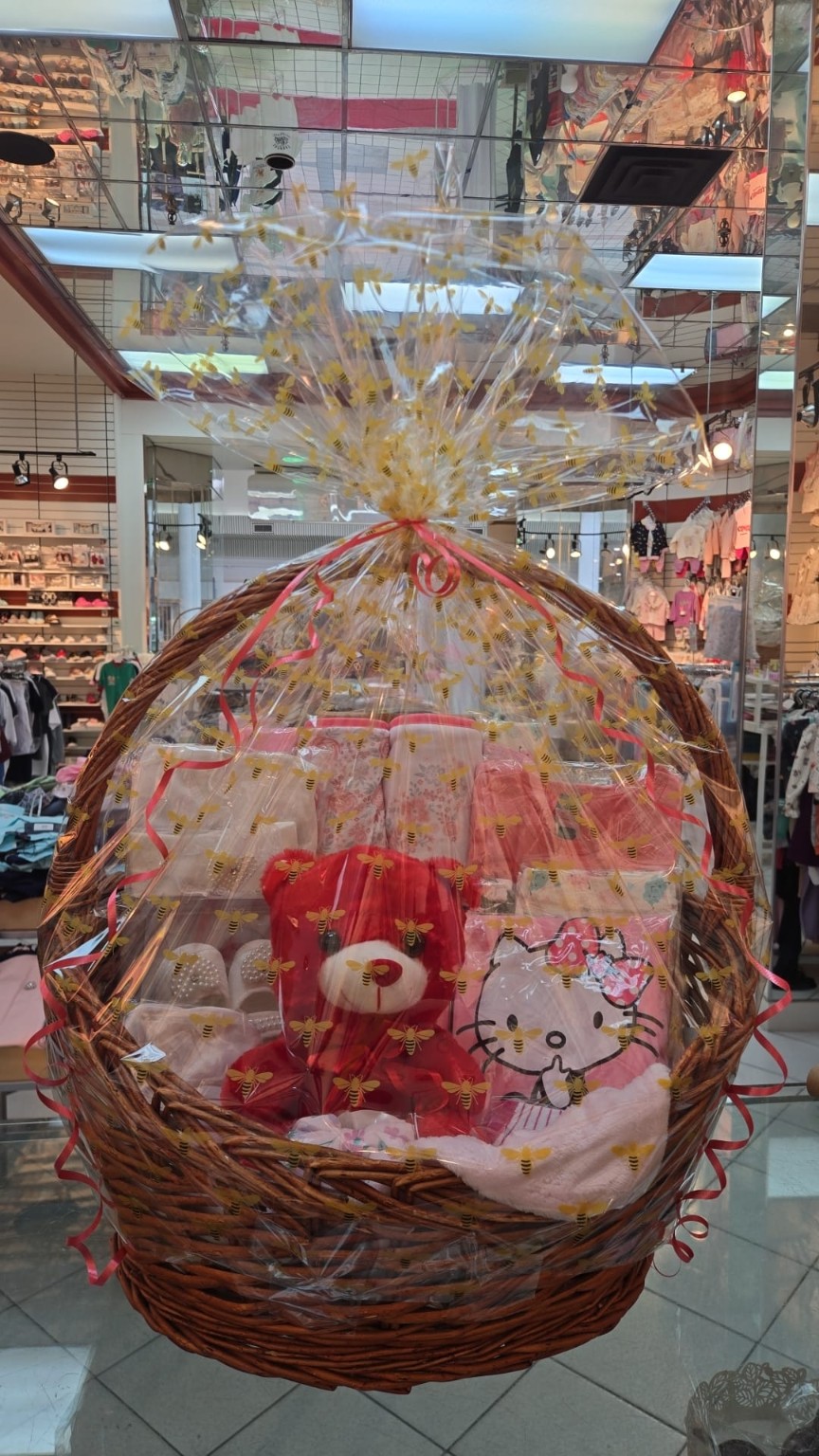 Large baby gift basket