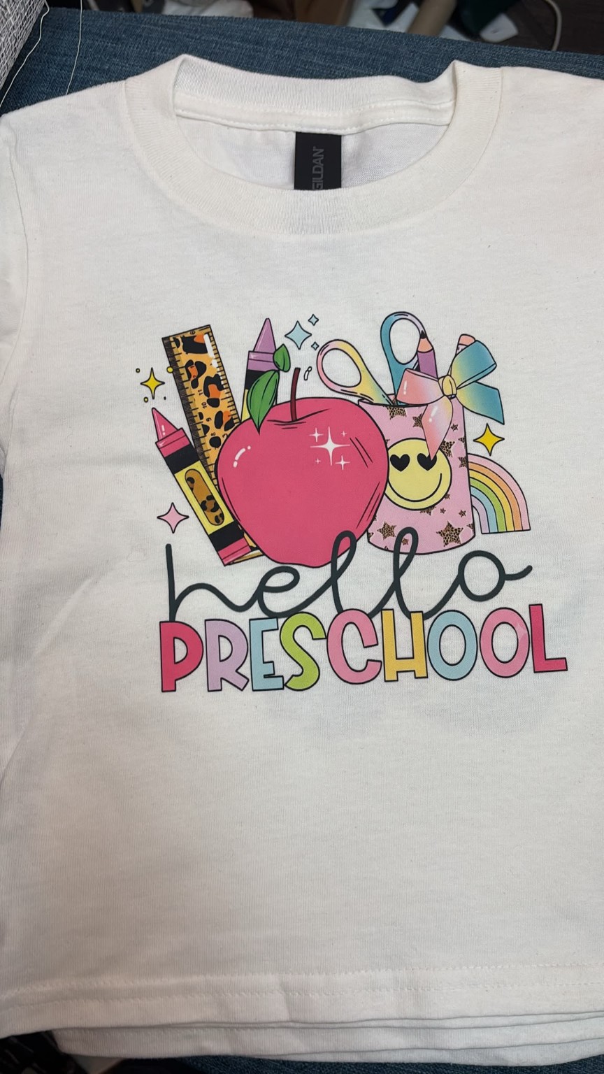 Colorful custom preschool T-shirt